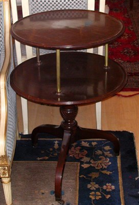 Lot 517 - Georgian Style Mahogany Circular Two-Tier Side...
