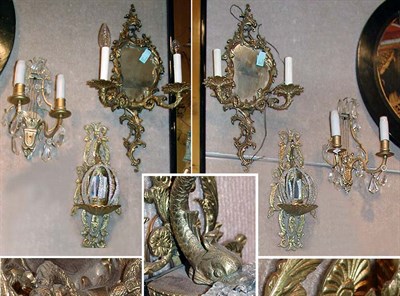 Lot 616 - Three Pairs of Gilt-Metal Sconces