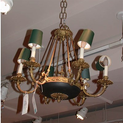 Lot 628 - Empire Style Gilt and Patinated-Metal...