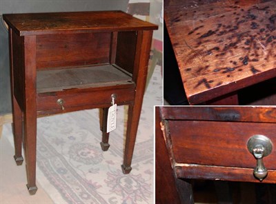 Lot 678 - Provincial Louis XVI Style Walnut Bedside Table