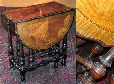 Lot 681 - William and Mary Style Walnut Drop-Leaf Table
