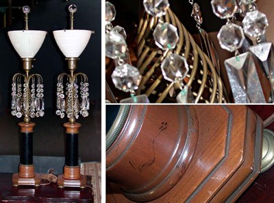 Lot 685 - Pair of Neoclassical Style Column-Form Lamps