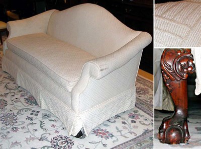 Lot 687 - Chippendale Style Mahogany Camel Back Sofa