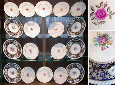 Lot 689 - Group of Lenox Rose Decorated Porcelain Plates...