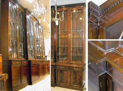 Lot 693 - Georgian Style Mahogany Breakfront
