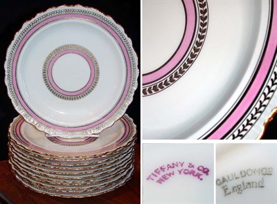 Lot 704 - Twelve Cauldon Gilt Decorated Porcelain Plates