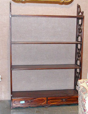 Lot 717 - Pair of Georgian Style Mahogany Hanging Shelves