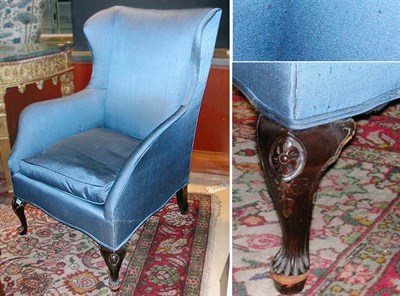 Lot 721 - Georgian Style Mahogany Upholstered Armchair