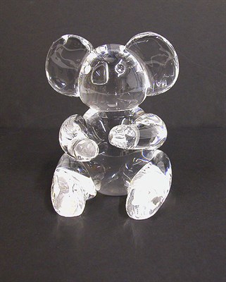 Lot 474 - Steuben Colorless Glass Koala Bear Height 6...