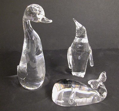 Lot 472 - Group of Steuben Colorless Glass Animals...