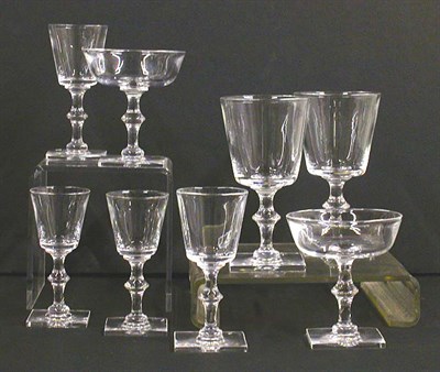 Lot 473 - Steuben Colorless Glass Stemware Service...