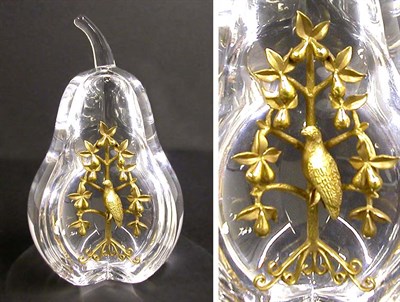 Lot 475 - Steuben Colorless Glass and Gilt-Metal...