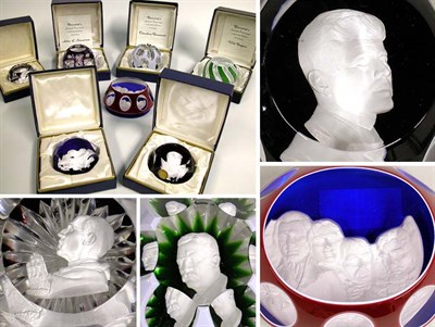 Lot 512 - Group of Seven Baccarat Glass Sulphide...