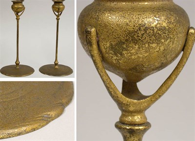 Lot 598 - Pair of Tiffany Studios Gilt-Bronze...
