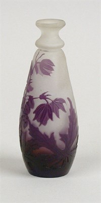 Lot 506 - Galle Cameo Glass Diminutive Vase Of tapered...