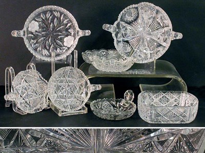 Lot 560 - Group of Seven Brilliant Cut Colorless Glass...