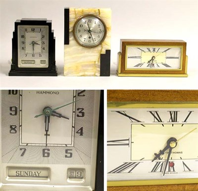 Lot 248 - Group of Three Art Deco Mantel Clocks Each of...