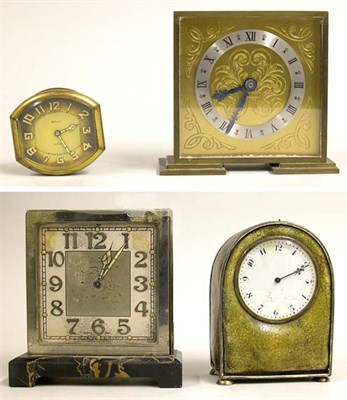 Lot 246 - Group of Four Art Deco Desk Clocks Comprising...