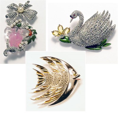 Lot 3072 - Two Du Jay Brooches and Another USA, 1935-1939...