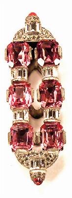 Lot 3058 - Oblong Clip USA, circa 1930 Rhodium plated...