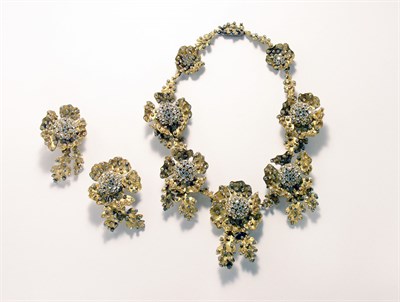 Lot 3192 - Chanel Demi Parure of Flower Motif Necklace...
