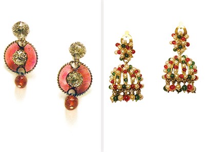 Lot 3191 - Two Pairs of Chanel Earrings France, 1950s The...
