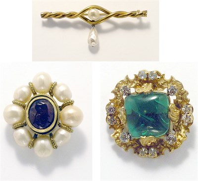 Lot 3233 - Two Chanel Brooches and Chanel Barrette Pin...