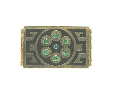 Lot 3022 - Rectangular Brooch France, circa 1925 Gold...