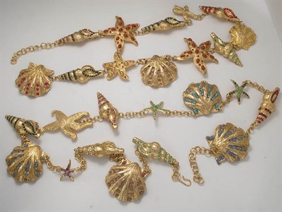 Lot 3329 - Versace Shell Motif Necklace and Belt Ugo...