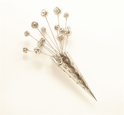 Lot 3282 - Oversize Versace Flowers and Vase Brooch Ugo...