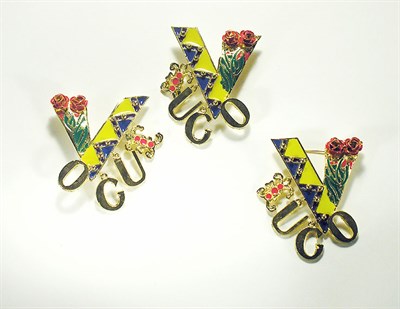 Lot 3325 - Set of Versace Brooch and Earclips Ugo...