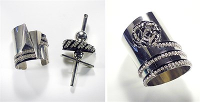 Lot 3285 - Versace Geometric Bangle Bracelet and Brooch...