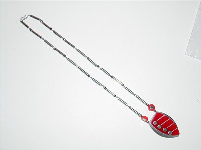 Lot 3035 - Bengel Geometric Necklace with Pendant Germany,...