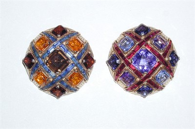 Lot 3122 - Pair of Boucher Button Brooches USA, 1951 Cast...