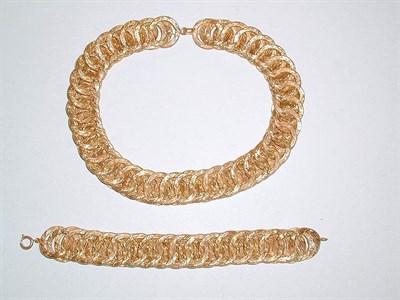 Lot 3096 - Joseff Double Layered Chain Motif Collar and...