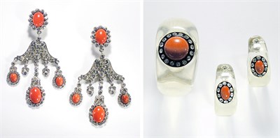 Lot 3310 - Lacroix Bracelet and Earclips Ugo Correani for...