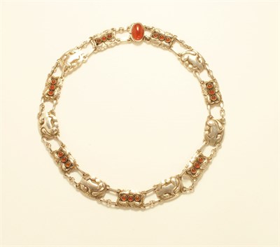 Lot 3207 - Georg Jensen Dove Motif Link Necklace Denmark,...