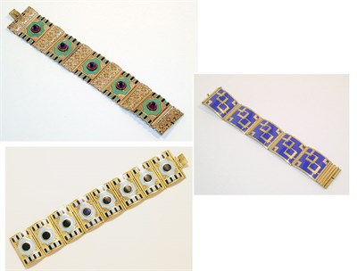 Lot 3017 - Three Kollmar & Jourdan Bracelets Germany,...