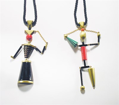 Lot 3315 - Two Lagerfeld Puppet Necklaces Ugo Correani...