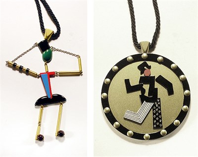 Lot 3314 - Two Lagerfeld Puppet Necklaces Ugo Correani...