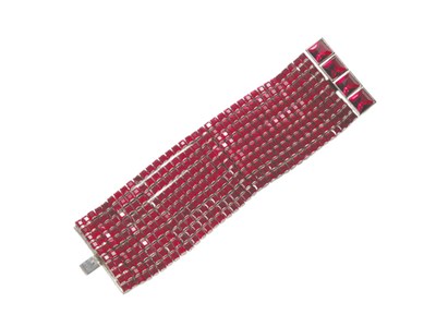 Lot 3266 - Yves Saint Laurent Simulated Rubies Bracelet...