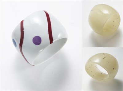 Lot 3334 - Three Armani Acetate Cuffs Sharra Pagano for...