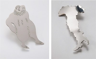 Lot 3263 - Two Gianfranco Ferre Brooches Italian, circa...