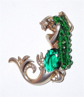 Lot 3091 - Eisenberg Mermaid Brooch USA, 1946 Cast gold...