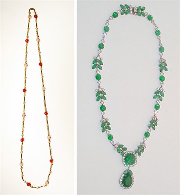 Lot 3235 - Two Dior Necklaces France, circa 1960 and 1969...
