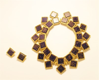 Lot 3257 - De Lillo Collar and Earrings USA, circa 1970...