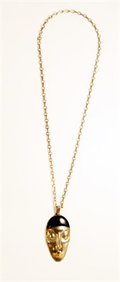 Lot 3026 - Etienne David Elongated Face Pendant on Chain...