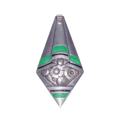 Lot 3027 - Etienne David Rhomboid Pendant France, circa...