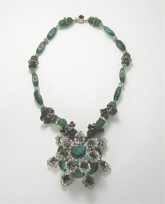 Lot 3251 - Di Niscemi Large Flower Pendant Necklace USA,...