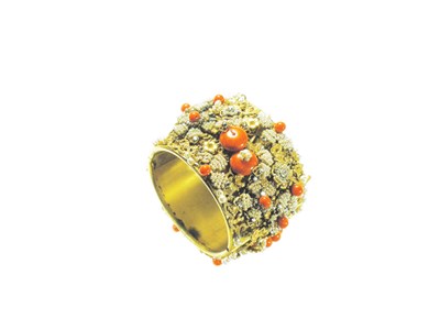 Lot 3128 - Haskell Cuff Bracelet USA, circa 1950 Engraved...